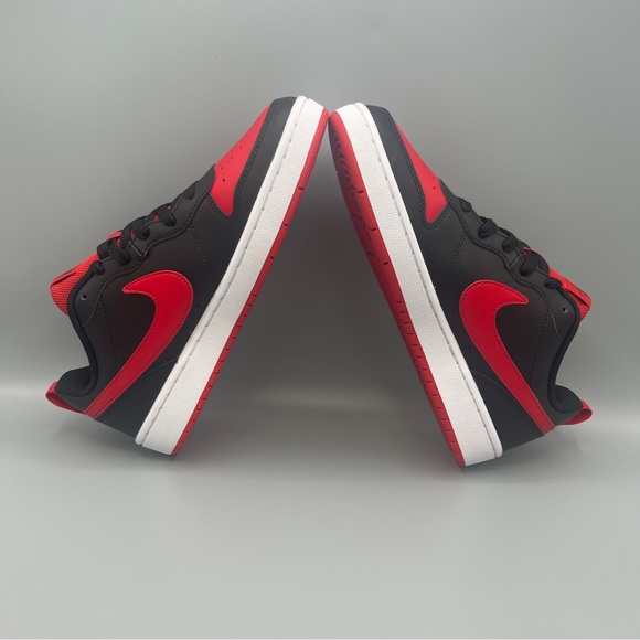 Nike Court Borough Low 2 Big Girl' Shoes/color Black/White/University Red - Picture 11 of 17